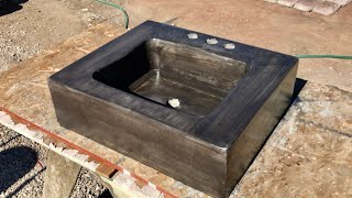 COMO HACER UN LAVABO LAVAMANOS O SINK DE CEMENTO  MAKING A CONCRETE SINK [upl. by Nitin]