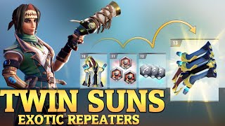 Twin Suns Guide and Build  New Exotic Repeaters Gameplay  Dauntless Patch 093 [upl. by Tindall]