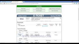 HOW TO FIND A ISSUE TICKET NUMBER OR PNR OR BOOKING ON AIR BLUE IN URDU PART 4 [upl. by Nadnarb25]