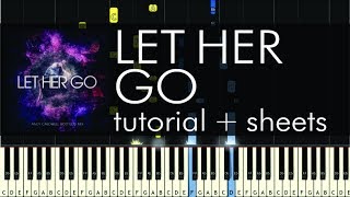 Passenger  Let Her Go  Piano Tutorial  How to Play  Sheets [upl. by Nessim]