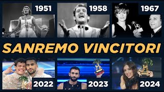 Tutti i vincitori del Festival di Sanremo 1951  2024 [upl. by Ragen435]