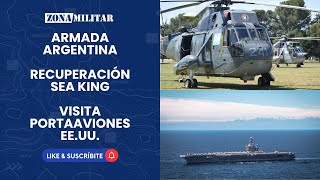 La Armada Argentina alista a los Sea King para la visita del portaaviones USS George Washington [upl. by Flo]