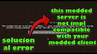 Solucionar Error De this modded server is not impl compatible De Minecraft Forge Aternos [upl. by Gabler]