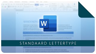 Standaard lettertype aanpassen  Microsoft Word [upl. by Ramyaj]