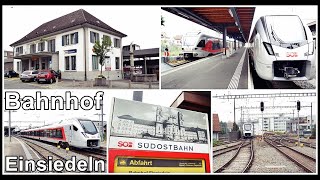 Einsiedeln Railway Station  Südostbahn beim Bahnhof Einsiedeln Kanton Schwyz Schweiz [upl. by Teddie]