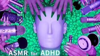 ASMR for ADHD 💚Changing Triggers Every Few Seconds😴 Scratching  Tapping  Massage amp More No Talking [upl. by Shirlee]