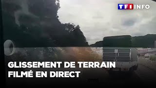 Glissement de terrain filmé en direct [upl. by Gun]