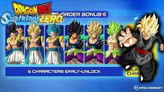 Manga And GT Characters Pre Order Bonus Dragon Ball Sparking Zero Update [upl. by Mckay]