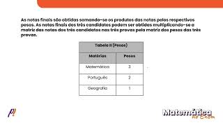 ENEM PPL 2023  MATRIZES  Os candidatos A B e C participaram de um concurso composto [upl. by Ecikram546]