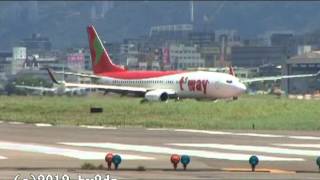 2012430 德威航空Tway Air 7667次 RCSS 松山金浦 首航 [upl. by Mulford605]