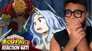 LEMILLION MIRIO VS OVERHAUL  ASSISTINDO BOKU NO HERO PELA PRIMEIRA VEZ TEMP 4 Episódio 11 REACT [upl. by Kerianne]