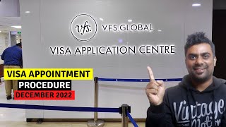 VFS Global Visa Appointment Complete Process Step by Step  December 2022  Appointment for VFS [upl. by Mareah]