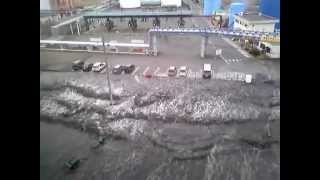 2011 Japan Tsunami Hachinohe stabilized with Deshaker [upl. by Riek578]