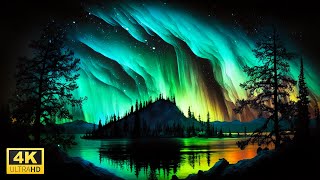 Watch The Aurora Borealis amp The Northern Lights in 4K Video Ultra HD with Relaxing Music [upl. by Guillema]