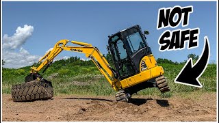 What NOT to do in a Mini Excavator  Heavy Equipment Operator [upl. by Noitsuj]