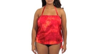 Topanga Sunrise Plus Size Bandeau Blouson Top  SwimOutletcom [upl. by Natka630]