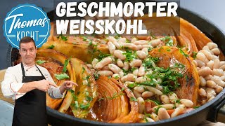 Geschmorter Weißkohl mit Cannellini Bohnen [upl. by Luy]