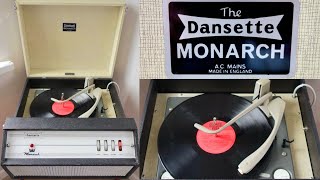 CLASSIC LOOKS 1960s BLACK amp WHITE DANSETTE MONARCH RECORD PLAYER Dansette RecordPlayer Vintage [upl. by Aromat]