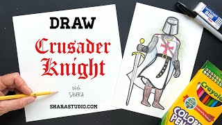 How to draw a crusader night [upl. by Jordain886]