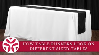 How Table Runners Look on Different Sized Tables [upl. by Ahsimit]