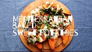 Mediterranean Baked Sweet Potatoes  Minimalist Baker Recipes [upl. by Siron]