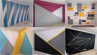 100 Geometric Wall Painting Designs Ideas 2024  Geometric Accent Wall Paint  Wall Painting Design [upl. by Ennahs]