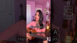 HOW TO play Happy Birthday on Guitar [upl. by Ronoh]