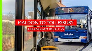 Maldon to Tollesbury  Hedingham 95  Realtime [upl. by Arella757]