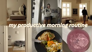 Meine produktive Morgenroutine  Sport  Gesundes Frühstück [upl. by Paulsen]