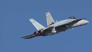 RAAF FA18A Classic Hornet A2110 77 Squadron Display Hunter Valley Airshow [upl. by Tegirb]