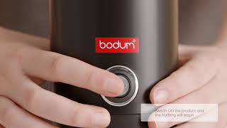 BODUM®  How To  Bistro Electric Milk Frother [upl. by Lane]