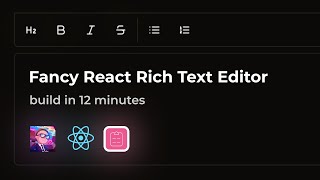 Build a Rich Text Editor in Next 13 Tutorial [upl. by Lorrac413]