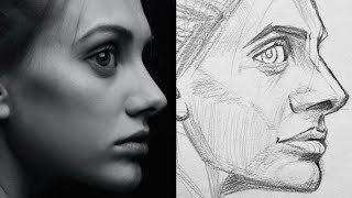 How to Practice Drawing a Portrait  Understanding the Loomis Method [upl. by Thielen]