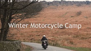 Motorcycle Camping on a Triumph Bonneville T120 in Winter  Nature ASMR  Camping in the rain [upl. by Gut]