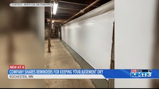 Rochester company shares reminders for keeping your basement dry during this rainy stretch [upl. by Alissa]