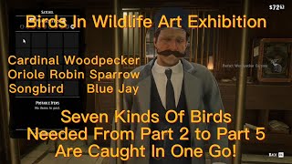 RDR2Quick HuntCardinalWoodpeckerOrioleRobinSparrowSongbirdBlueJay100 3Star Spawn Location [upl. by Oiramad]