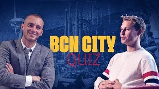 BARCELONA CITY QUIZ  Frenkie de Jong challenged by Jasper Cillessen [upl. by Edac]