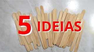 7 IDEIAS INCRÍVEIS COM PALITOS DE PICOLÉ artesanato [upl. by Enrobso803]