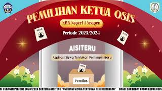 Orasi dan Debat Calon Ketua OSIS SMA Negeri 1 Sragen Periode 20232024 [upl. by Burne]