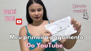 MEU PRIMEIRO PAGAMENTO DO YOUTUBE🤑quanto eu recebi como foi ser monetizada💸💳 [upl. by Lathrop]