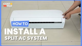 How to Install a Split AC System at Home  Stay Chill with Costway Split AC  FP10293US [upl. by Regazzi]