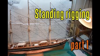 Cutty Sark  part 42 Standing Rigging part 1 [upl. by Ahsiekin]