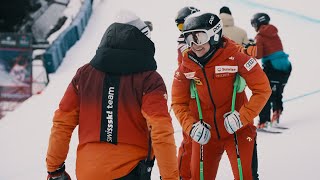 Als GesamtZweite im Europacup an den ersten HeimWeltcup  Janine Schmitt in CransMontana 2024 [upl. by Katlaps915]