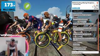 Zwift British National Qualifers Race hardest race on Zwift [upl. by Newell]