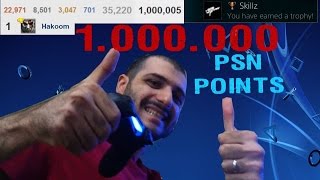 1 MILLION PSN Points Unlocked by Hakoom  Playstation World Record [upl. by Lubet]