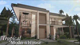 Bloxburg Tropical Modern House  Roblox Bloxburg  Speedbuild [upl. by Rodavlas]