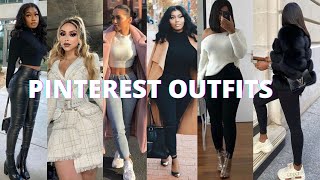 Recreating Pinterest Fashion  Winter Outfits 2022 Lookbook [upl. by Nwahsud624]