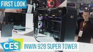 InWin 928 Super Tower First Look at CES2019 [upl. by Napier570]