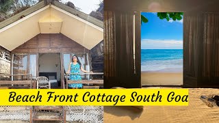 Best resort in South Goa Beach facing cottage Agonda Beach4k [upl. by Ruthe]