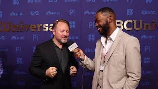 Rian Johnson and the Stars of Peacocks Poker Face on the TCA Winter Press Tour red carpet [upl. by Shere813]